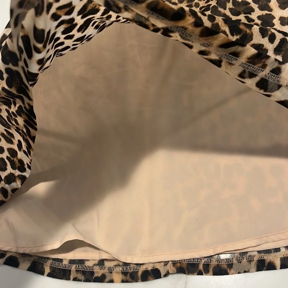 LIMITED Leopard Print Mini Skirt size 12 - Picture 3 of 8